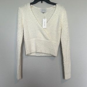 White Cropped Sweater